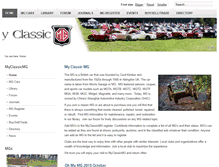 Tablet Screenshot of myclassicmg.com